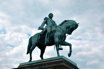 Fototapeta na wymiar Karl Johan monument Oslo, Norway