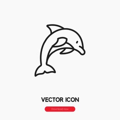 dolphin icon vector symbol sign