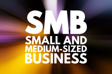 SMB - Small and Medium-Sized Business acronym, business concept background