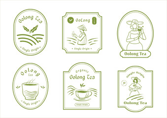 oolong tea badge design