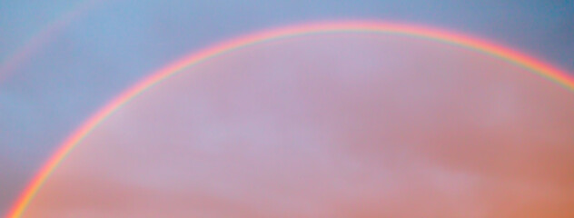 Rainbow in the sky as a background.
