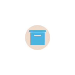box icon flat vector logo design trendy
