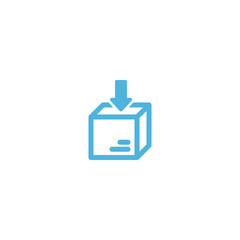 Obraz premium box icon flat vector logo design trendy