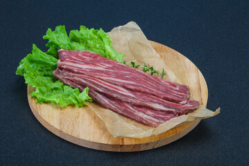 Raw Thick pork steak for cooking