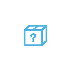 mystery box icon flat vector logo design trendy