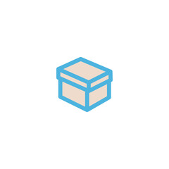 box icon flat vector logo design trendy