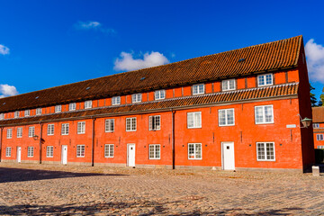 Architecture of Kastellet, Copenhagen, Denmark, is one of the star fortresses in Northern Europe