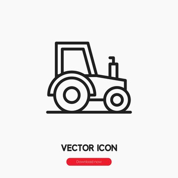 tractor icon vector symbol sign
