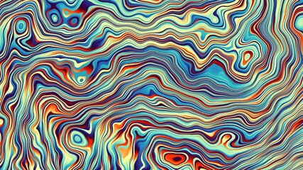 Abstract fractal pattern. Wavy blur background Horizontal background with aspect ratio 16 : 9