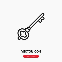 old key icon vector symbol sign
