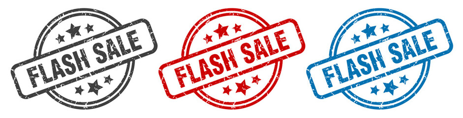 flash sale stamp. flash sale round isolated sign. flash sale label set