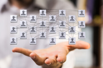 internet net and data digital concept teamwork.