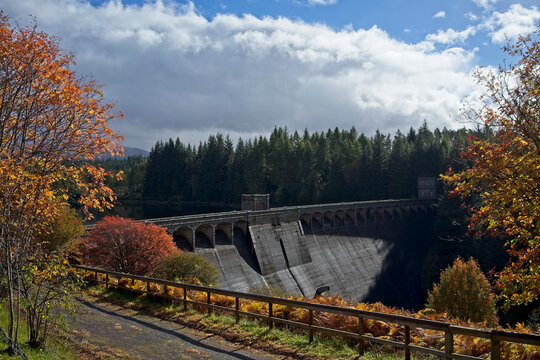 Loch Laggan Hydro Electric Dam situated in the Highlands of Scotland