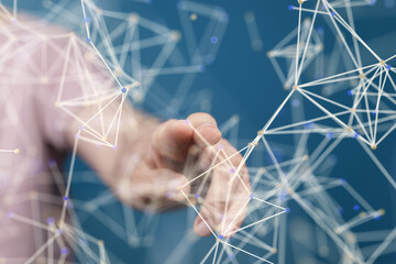Digital Network and data concept.