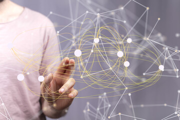 Abstract technology group and data.
