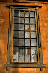 Obraz premium large antique window with an unusual frame