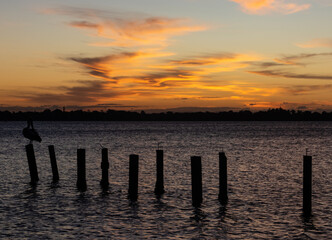 Obraz premium Old Cleveland Point Jetty Sunset