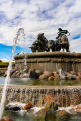 The Gefion fountain in Copenhagen, the capital of Denmark