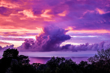 Cotton candy clouds