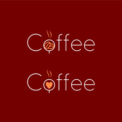 coffee logo template design icon vector