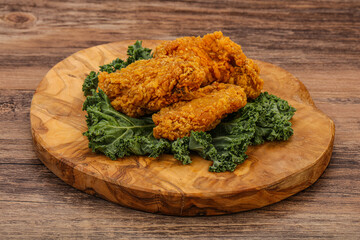 Hot fried crispy chicken wings