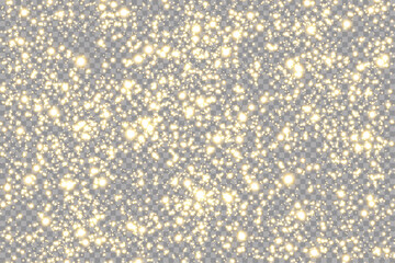 Golden sparks glitter special light effect. Vector sparkles on transparent background. Christmas abstract pattern. Sparkling magic dust particles