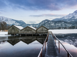 Hütten am Kochelsee