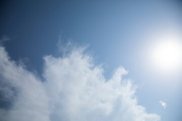 beautiful clouds and blue sky