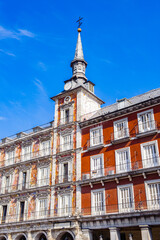 Fototapeta na wymiar It's Building of the Plaza Mayor (Major square), Madrid, Spain