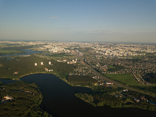Obraz premium minsk Sea from above aerial shot of minsk water system