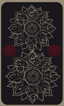 Tarot cards - back design.  Byzantine pattern