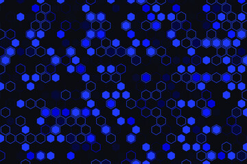 Abstract hexagon background. Futuristic tech illustration.
