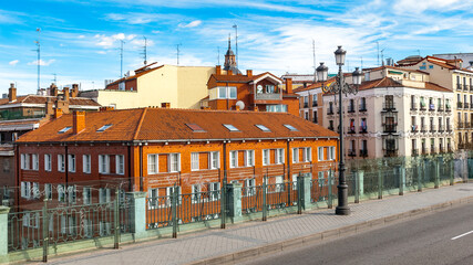 It's Architecture of the Bailen street in Madrid, Spain.
