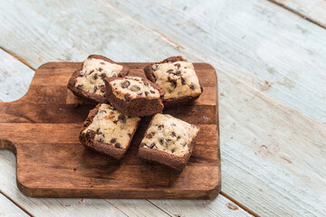 Cookie brownie of chocolate handmade