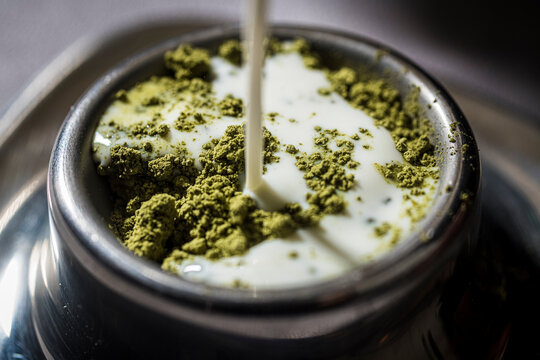 Matcha Latte powder with milk