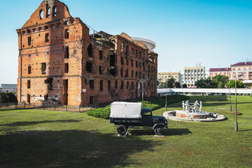 Streets of Volgograd, a hero city in the Patriotic war, restored after the war