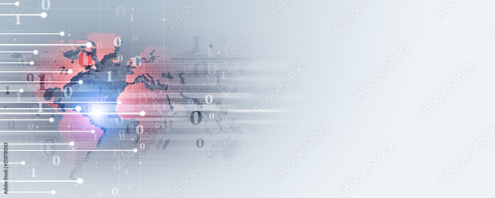 Wall mural web technology programming banner