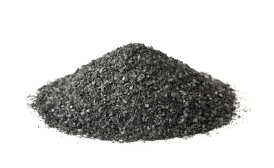 Pile of black natural salt