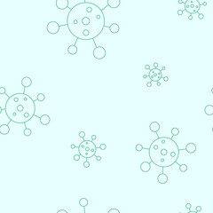 Coronavirus - Vector background (seamless pattern) of covid-19 for graphic design