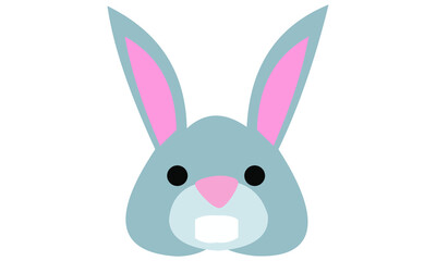 easter bunny rabbit flashcard rabbit head cartoon character