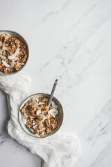 Homemade granola in a bowl