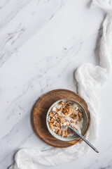 Homemade granola in a bowl