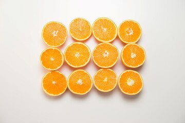 a rectangle of oranges