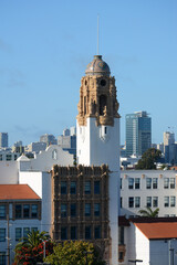 Fototapeta premium San Francisco California USA - August 17, 2019: View from Mission Dolores Park