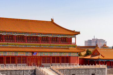 It's Hall of Supreme Harmony at the Forbidden City, Palace Museum. Imperial Palaces of the Ming and Qing Dynasties in Beijing and Shenyang. UNESCO World Heritage