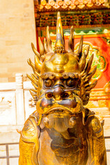 It's Dragon statue at the Forbidden City, Palace Museum. Imperial Palaces of the Ming and Qing...