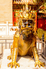 It's Dragon statue at the Forbidden City, Palace Museum. Imperial Palaces of the Ming and Qing Dynasties in Beijing and Shenyang. UNESCO World Heritage