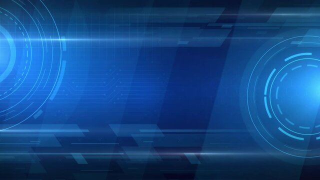 Blue animated loop tech background