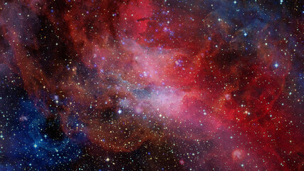 Red nebula in space. Elements of this image furnished by NASA © Supernova