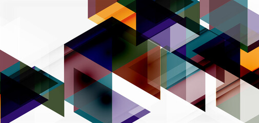 Geometric abstract background, mosaic triangle and hexagon shapes. Trendy abstract layout template for business or technology presentation, internet poster or web brochure cover, wallpaper